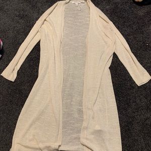 Tan long cardigan